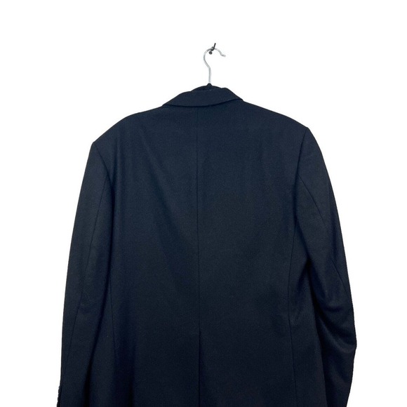 RBM Collection Wool Camel Hair Blend Sport Coat Blazer Men Lined 2 Button‎ Black - Picture 7 of 7